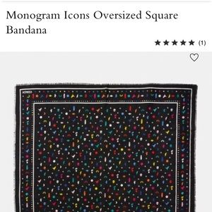 NEW W/Tag Coach Monogram Icons Oversized Square Bandana